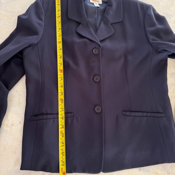 Talbots Tailored Classic Slate Blue Jacket Blazer 10 Petite - Picture 6 of 8